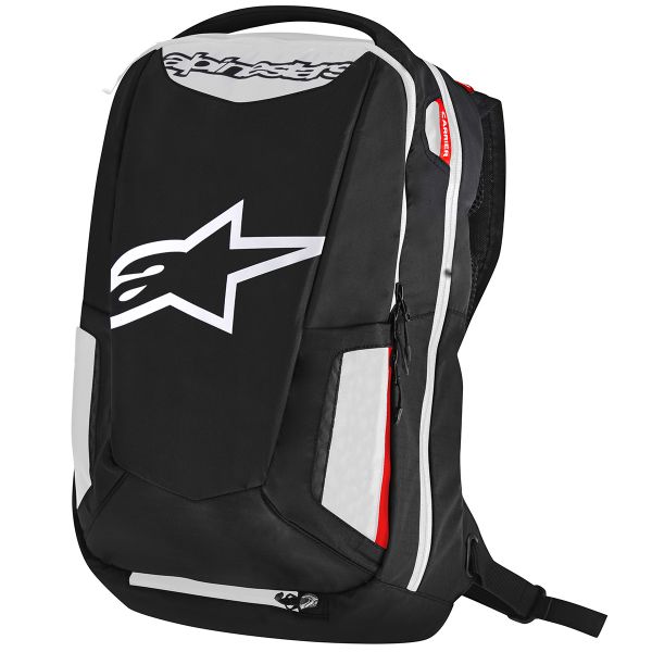 Motorrad-Rucksack Alpinestars City Hunter Backpack Black White Red