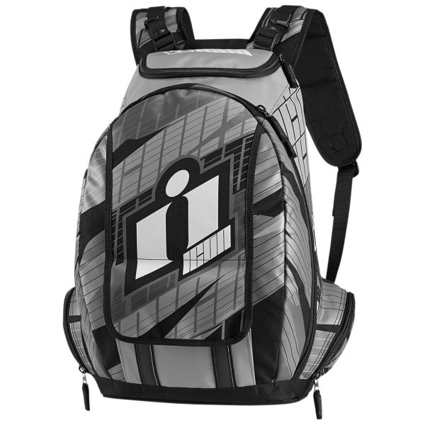 Motorrad-Rucksack ICON Old Skool Grey