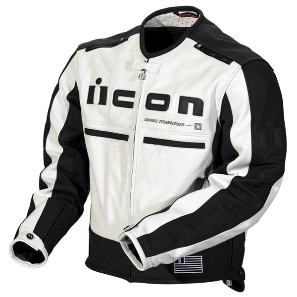 Motorradjacke ICON Motorhead Jacket White