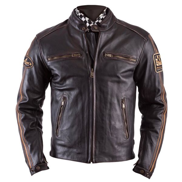 Motorradjacke Helstons Ace Oldies Braun