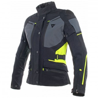 Motorradweste Dainese Carve Master 2 Lady Gore-Tex Black Ebony Fluo Yellow