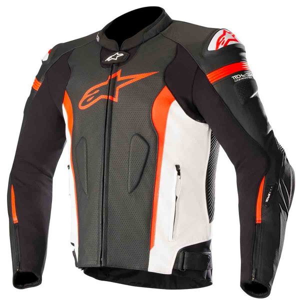 Motorradjacke Alpinestars Missile Black Red Fluo White