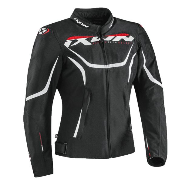 Motorradjacke Ixon Sprinter Lady Black White