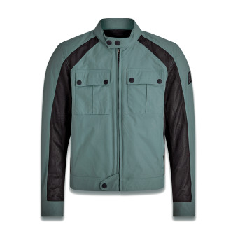 Motorradjacke Belstaff Temple Dark Steel Green Motorradjacke Belstaff Temple Dark Steel Green