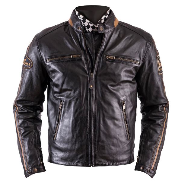 Motorradjacke Helstons Ace Leather Rag Brown Motorradjacke Helstons Ace Leather Rag Brown