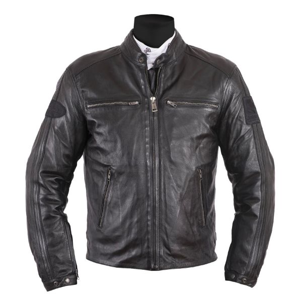 Motorradjacke Helstons Ace Leather Rag Full Black Motorradjacke Helstons Ace Leather Rag Full Black