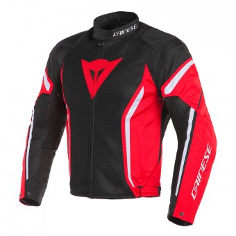 Motorradjacke Dainese Air Crono 2 Tex Black Red White