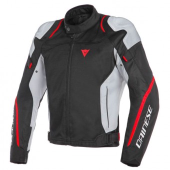 Motorradjacke Dainese Air Master Tex Black Gray Fluo Red