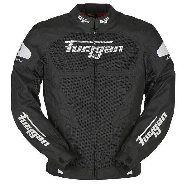 Motorradjacke Furygan Atom Vented Black White