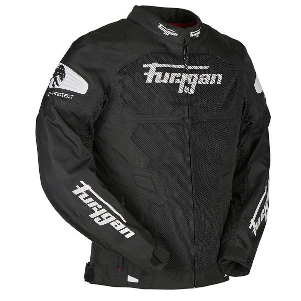 Furygan Atom Vented Black White