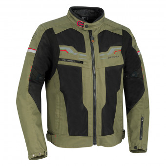 Motorradjacke Bering Bamako Black Khaki