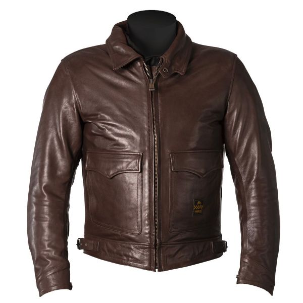 Motorradjacke Helstons Bill Leather Brown