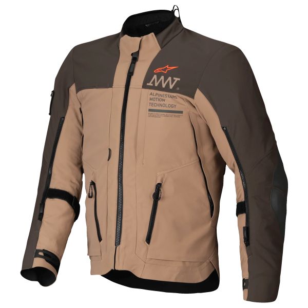 Motorradjacke Alpinestars AMT-8 Stretch Drystar XF Dark Brown Dark Khaki Motorradjacke Alpinestars AMT-8 Stretch Drystar XF Dark Brown Dark Khaki