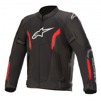 Motorradjacke Alpinestars Ast Air V2 Black Red Fluo