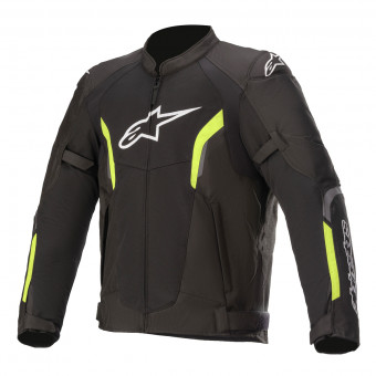 Motorradjacke Alpinestars Ast Air V2 Black Yellow Fluo