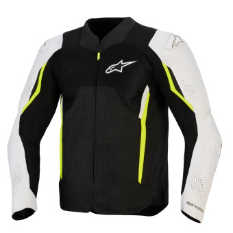 Motorradjacke Alpinestars Ast V3 Air Black Silver Yellow Fluo