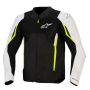 Motorradjacke Alpinestars Ast V3 Air Black Silver Yellow Fluo