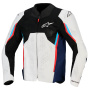 Motorradjacke Alpinestars Ast V3 Air Silver Deep Blue Bright Red
