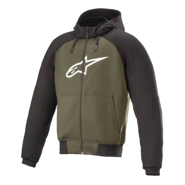 Motorradjacke Alpinestars Chrome Sport Hoodie Black Forest