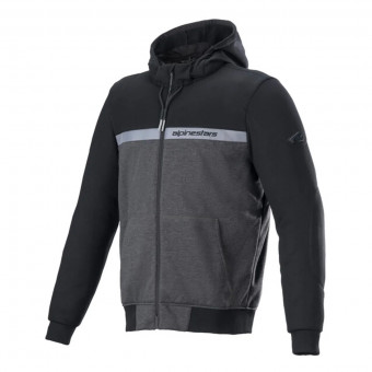 Motorradjacke Alpinestars Chrome Street Hoodie Black Melange Black