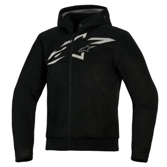 Motorradjacke Alpinestars Chrome Superairflow Hoodie Black Dark Gray White