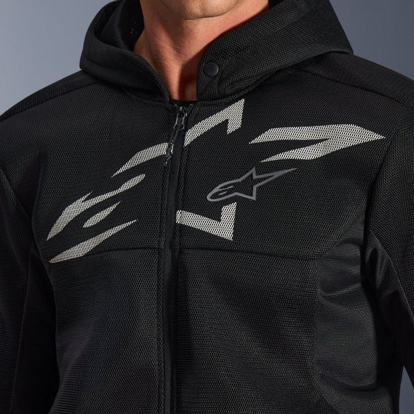 Alpinestars Chrome Superairflow Hoodie Black Dark Gray White