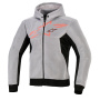 Motorradjacke Alpinestars Chrome Superairflow Hoodie Black Mid Gray Red Fluo