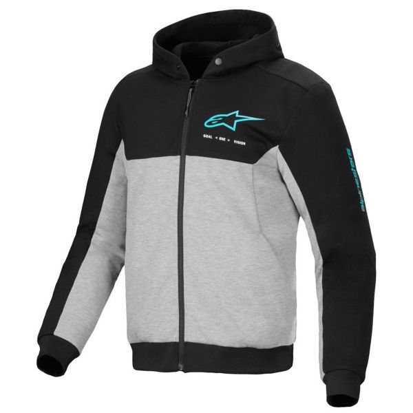 Motorradjacke Alpinestars Chrome V2 Sport Sport Black Gray Heather Turquoise Motorradjacke Alpinestars Chrome V2 Sport Sport Black Gray Heather Turquoise