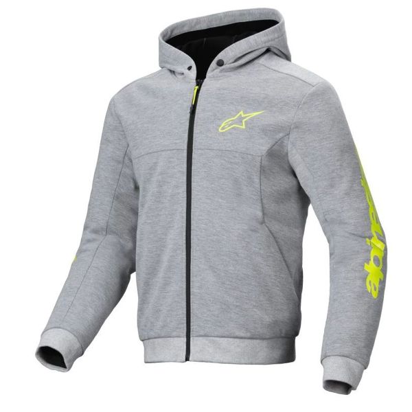 Motorradjacke Alpinestars Chrome V2 Sport Sport Gray Heather Fluo Yellow Motorradjacke Alpinestars Chrome V2 Sport Sport Gray Heather Fluo Yellow
