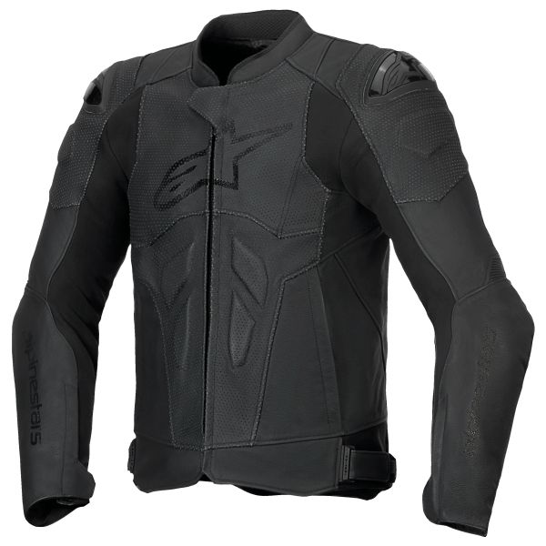Motorradjacke Alpinestars Dusk Airflow Leather Black Black Motorradjacke Alpinestars Dusk Airflow Leather Black Black