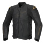 Motorradjacke Alpinestars Dusk Leather Black Laser