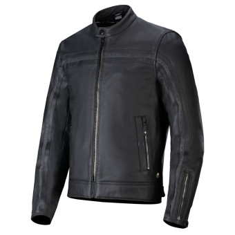 Motorradjacke Alpinestars Dyno Leather Black Black