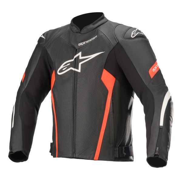 Motorradjacke Alpinestars Faster V2 Airflow Black White Red Fluo