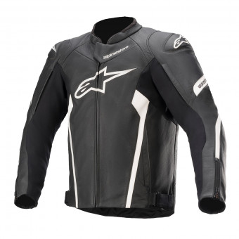 Motorradjacke Alpinestars Faster V2 Leather Black White