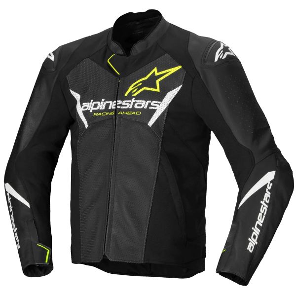Motorradjacke Alpinestars Faster V3 Airflow Black White Yellow Fluo Motorradjacke Alpinestars Faster V3 Airflow Black White Yellow Fluo