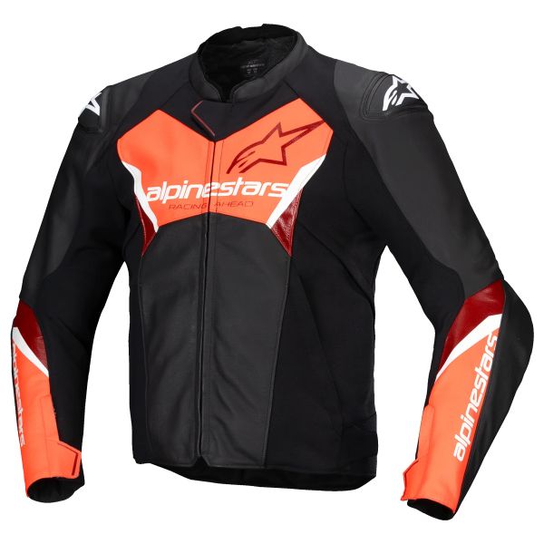 Motorradjacke Alpinestars Faster V3 Black Red Fluo Motorradjacke Alpinestars Faster V3 Black Red Fluo