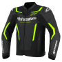 Motorradjacke Alpinestars GP Force V2 Leather Airflow Black Yellow Fluo