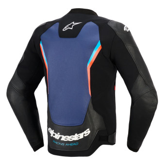 Alpinestars GP Force V2 Leather Black Blue Red Fluo