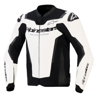 Motorradjacke Alpinestars GP Force V2 Leather White Black