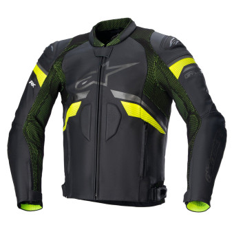 Motorradjacke Alpinestars GP Plus R V3 Rideknit Black Yellow Fluo