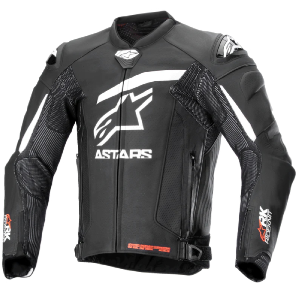 Motorradjacke Alpinestars GP Plus R V4 Rideknit Black White Motorradjacke Alpinestars GP Plus R V4 Rideknit Black White