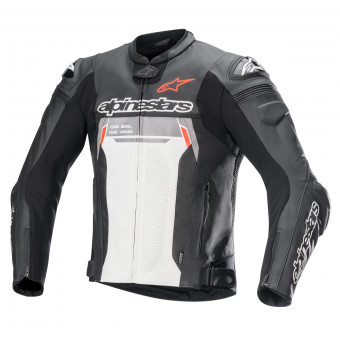 Motorradjacke Alpinestars Missile V2 Ignition Leather Black White Motorradjacke Alpinestars Missile V2 Ignition Leather Black White