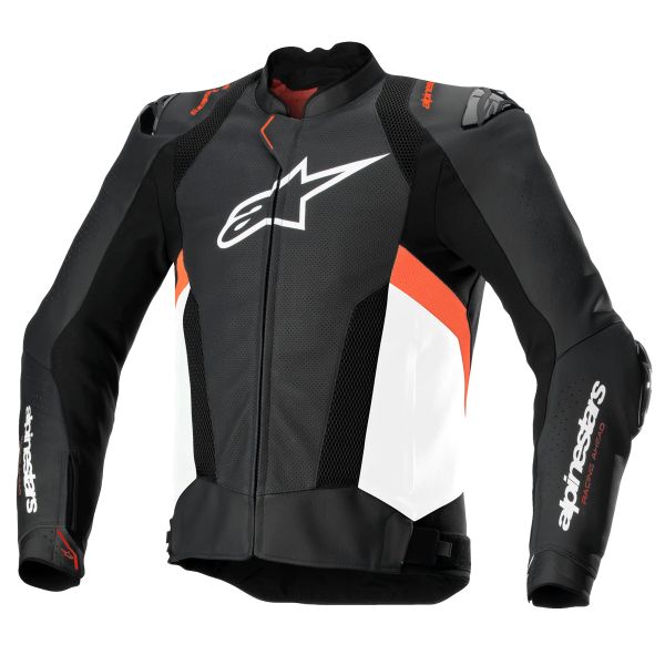 Motorradjacke Alpinestars Missile V3 Airflow Black White Red Fluo Motorradjacke Alpinestars Missile V3 Airflow Black White Red Fluo