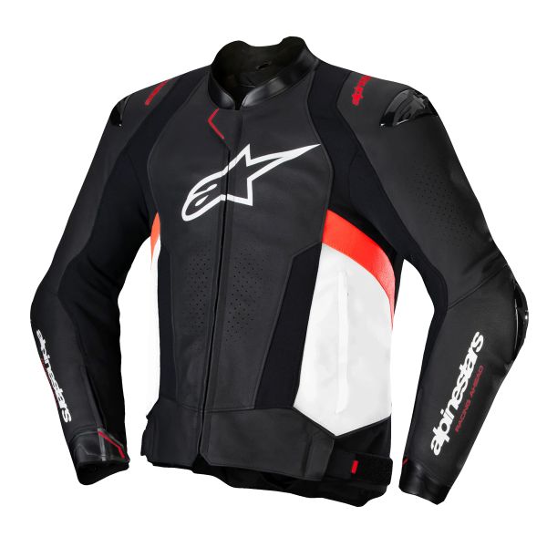 Motorradjacke Alpinestars Missile V3 Black White Red Fluo Motorradjacke Alpinestars Missile V3 Black White Red Fluo