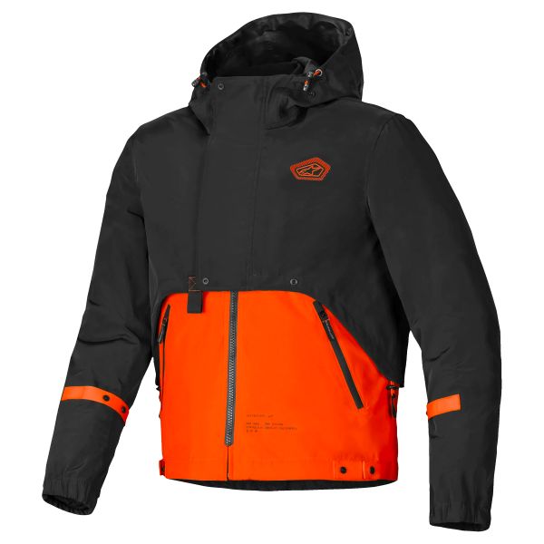 Motorradjacke Alpinestars Mootant WP Parka Spicy Orange Black Motorradjacke Alpinestars Mootant WP Parka Spicy Orange Black