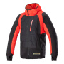 Motorradjacke Alpinestars MO.ST.EQ Hybrid Hoodie Black Flame Red