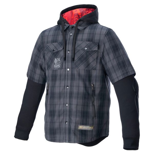 Motorradjacke Alpinestars MO.ST.EQ Tartan Shirt Tar Grey Black Motorradjacke Alpinestars MO.ST.EQ Tartan Shirt Tar Grey Black