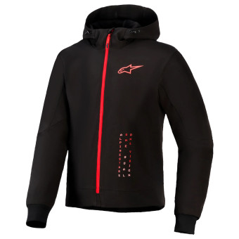 Motorradjacke Alpinestars Radium Tech Hoodie Black Bright Red