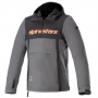 Motorradjacke Alpinestars Sherpa Hoodie Black Tar Grey Red Fluo