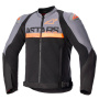 Motorradjacke Alpinestars Smx Air Dark Grey Black Orange Fluo